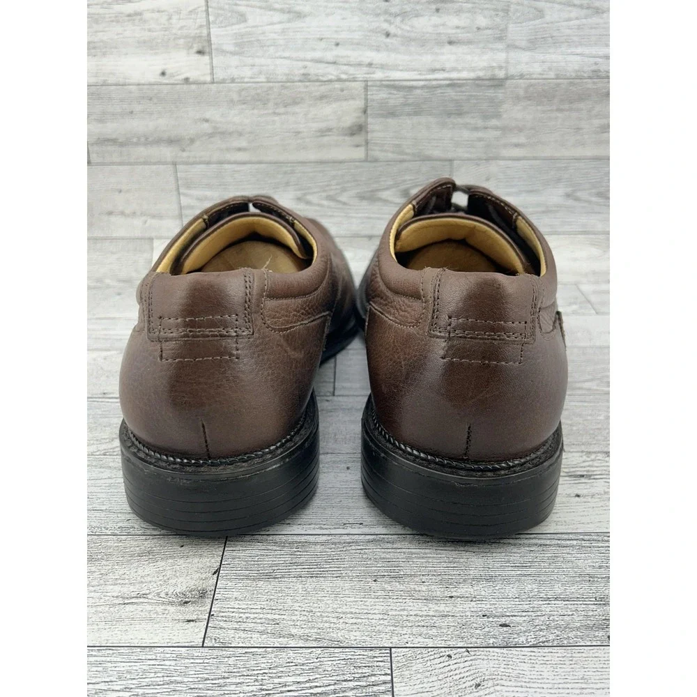 Florsheim Shoes Mens Size 9.5 Medium Brown Leather Sheepskin Lined Dress Brazil‎